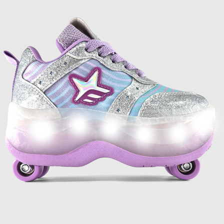 Zapatillas Footy Niña Roller Ruedas Luces Led Recargables Zapatillas Footy Niña Roller Ruedas Luces Led Recargables