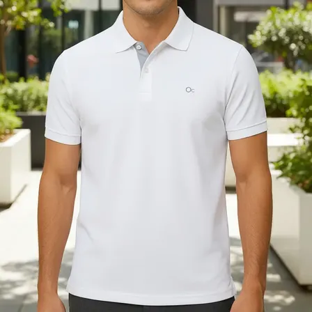 Camisa Gola Polo Social Masculina Slim Algodão Casual Ogochi