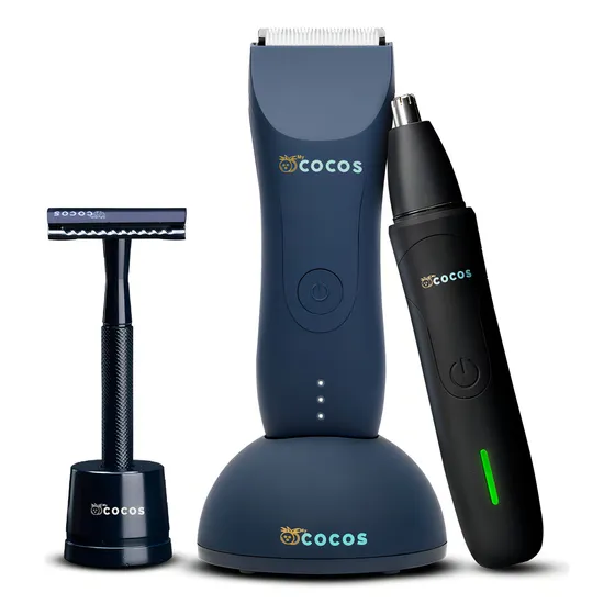 Perfect Trio Mycocos® Kit Rasuradora Trimmer Safety Color Azul