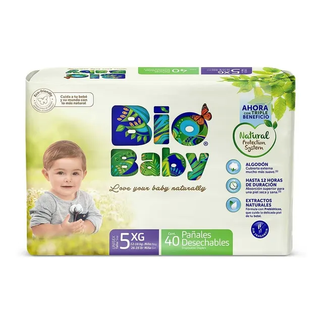 Pañales BioBaby Etapa 5 Unisex 40 Pañales