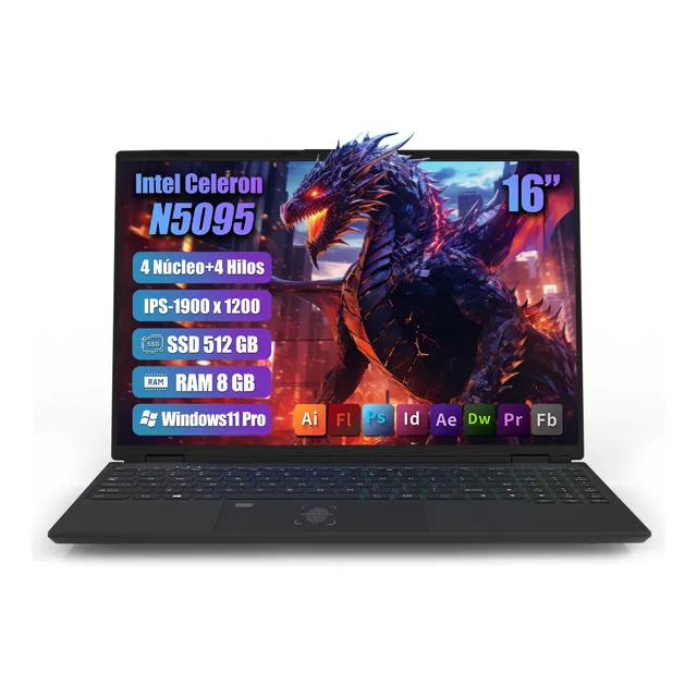 Laptop Portátil 2 En 1 Celeron (4 Núcleos) 8gb Ram 512gb Ssd