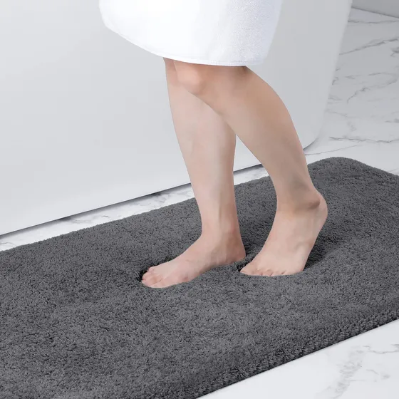 Tapete Buganda Baño Microfibra Suave Absorbente Felpa Gruesa