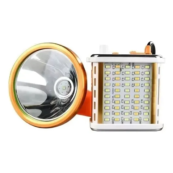 Foco linterna minera led caza H67 1200W camping largo alcance luz blanca fria