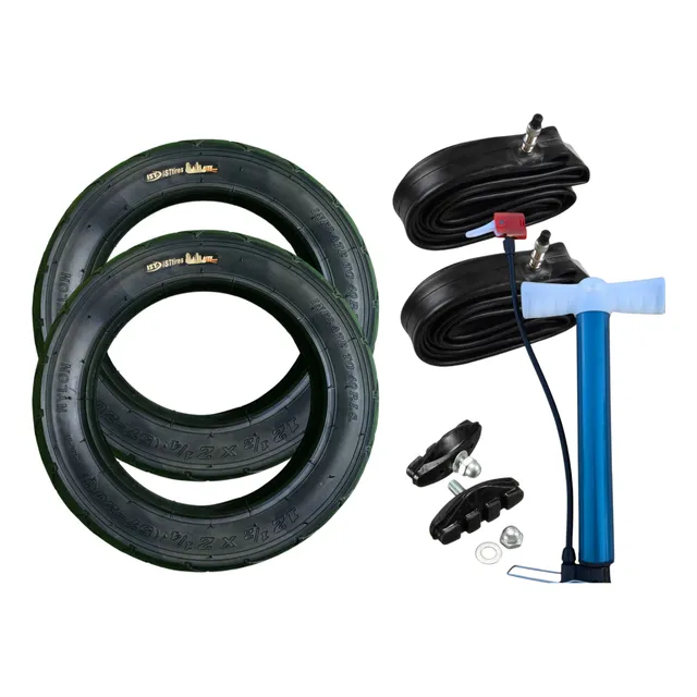 Combo 2 Cauchos Rin 12 + 2 Tripas De Bicicleta + Bomba
