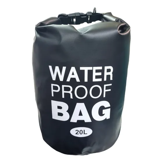 Bolsa Bolso Estanco 20 L Impermeable Viaje Waterproof Color Negro