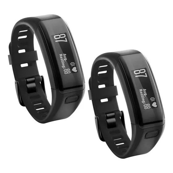 2×pulseira Silicone Pulseira Banda Para Garmin Vivosmart Hr