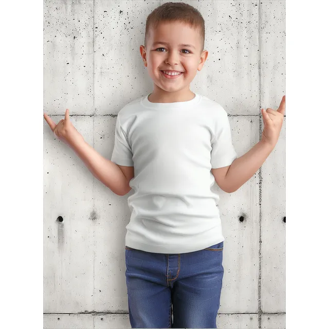 Remera Blanca Colegial Niño Algodón Premium 24/1 Reforzadas