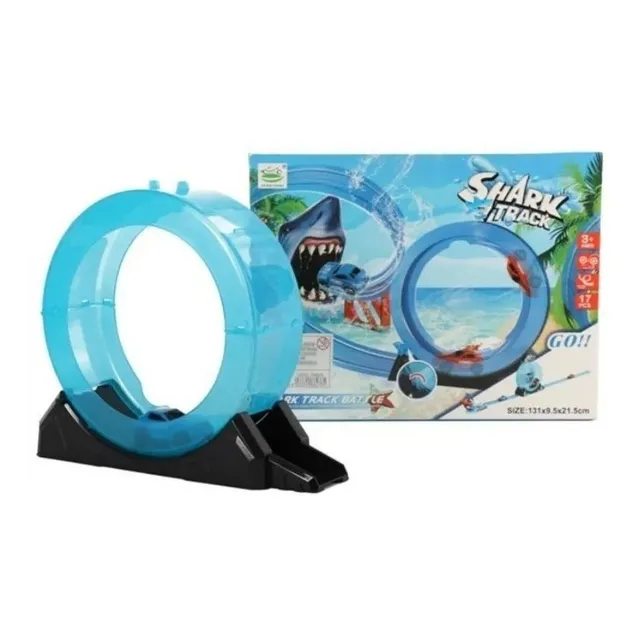 Pista Shark Attack Con Auto Más 22pcs 140x13x27cm