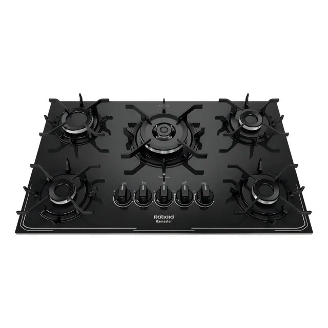 Fogão Cooktop Com Alimentação Gås - Itatiaia 5 Bocas Tripla Chama Cor Preto - 5 Queimadores Fogão Cooktop Com Alimentação Gås - Itatiaia 5 Bocas Tripla Chama Cor Preto - 5 Queimadores