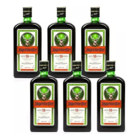 Pack De 6 - Botella Jagermeister Licor De Hierbas 700ml.
