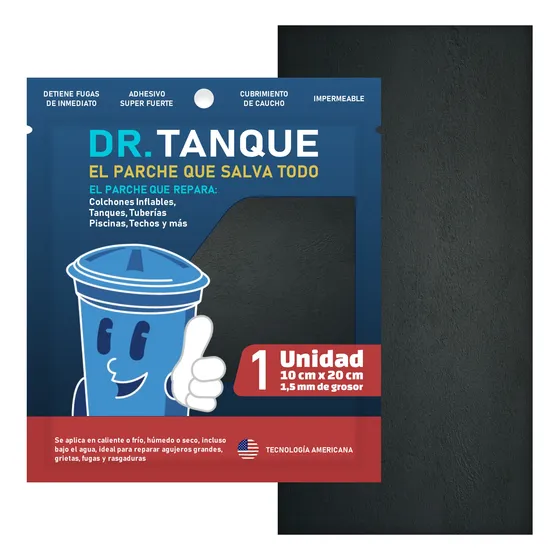 Parche De Goma Sellador Impermeable Anti Goteo 10x20cm