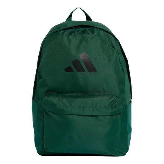 Mochila Adidas Classica Bars verde y negra