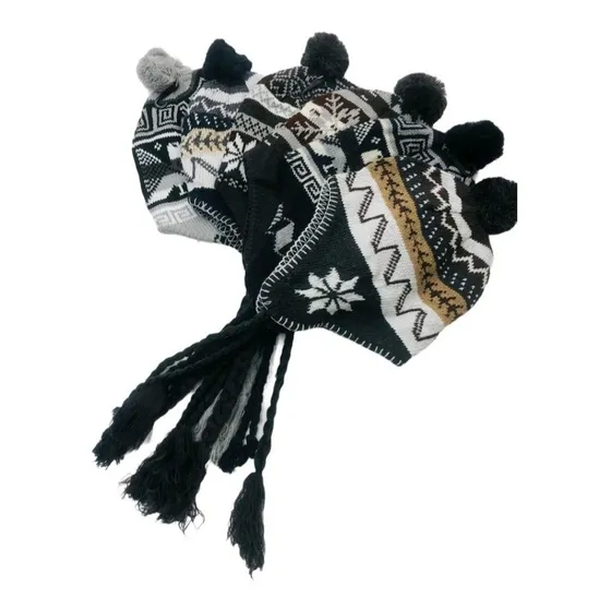 Kit Com 3 Gorros Peruano Coya Chullo Chaves Touca Boliviano