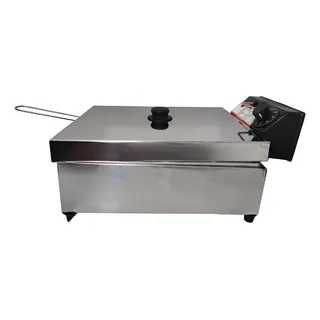 Fritadeira Elétrica Inox Profissional 1 Cuba 3 Litros Tampa Fritadeira Elétrica Inox Profissional 1 Cuba 3 Litros Tampa