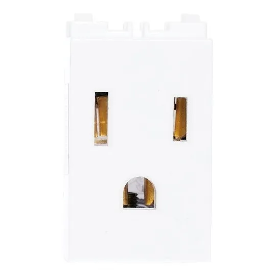 Contacto 1 Modulo 2p+t Color Blanco 125v 15a Igoto