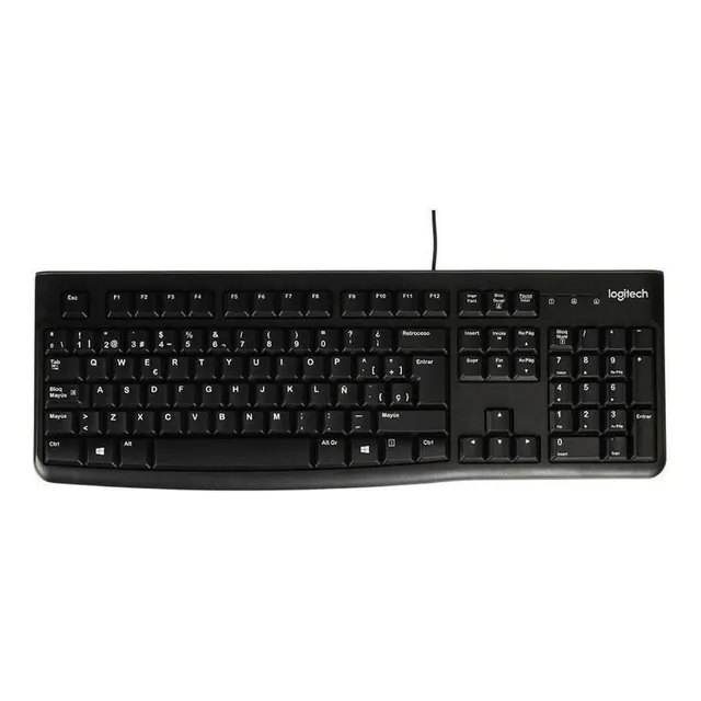 Teclado Logitech K120 Qwerty Español España Color Negro