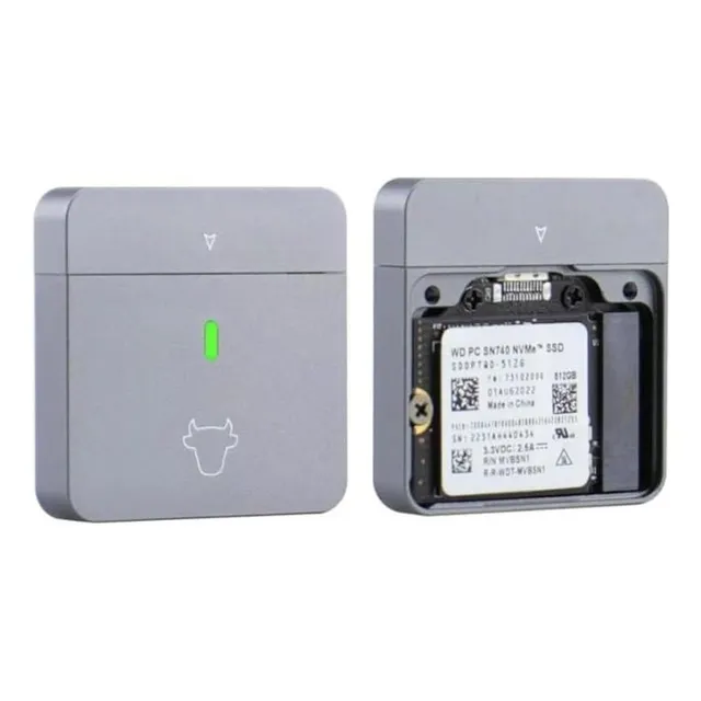 Gabinete De Disco Duro M.2 Nvme 2230 Usb Tipo C C/adaptador