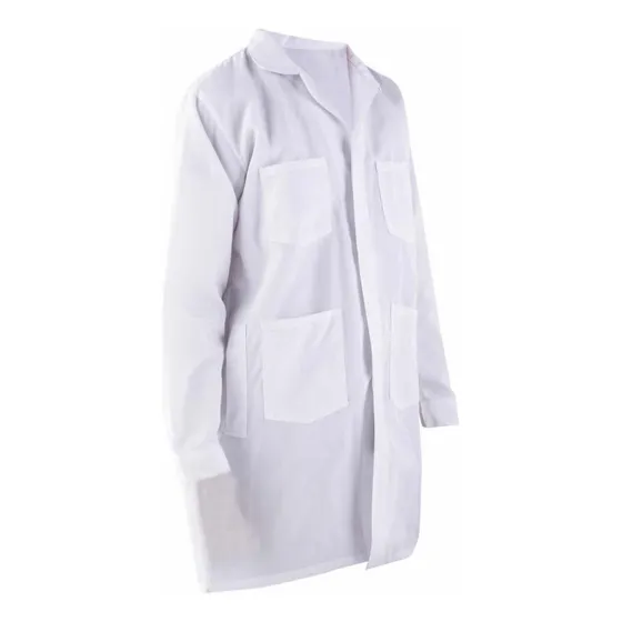 Cotona Tela Poplin Color Blanco Con Botones Y Puño Ajustable