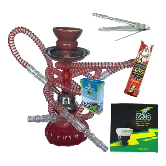 Narguile Kit Inicial C/aluminio / Carbon / Perforador / Tab