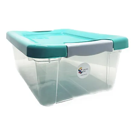 Caja Organizadora De 10 Litros Con Broche