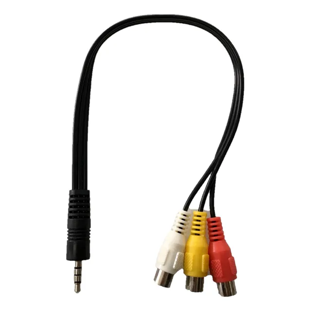 Cable Tripolar Audio Video De Conector 3.5 Mm A 3 Rca Hembra