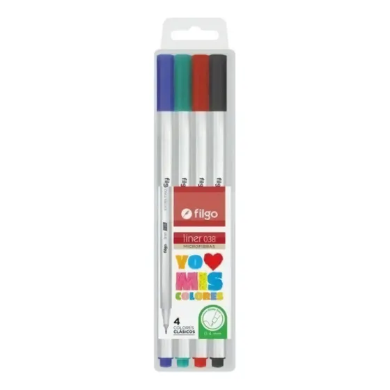 Filgo Liner 038 clasicas con diseño de Microfibra de punta redonda pack