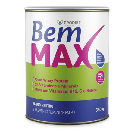 Bem Max 350g - Prodiet - Sabor Neutro Bem Max 350g - Prodiet - Sabor Neutro
