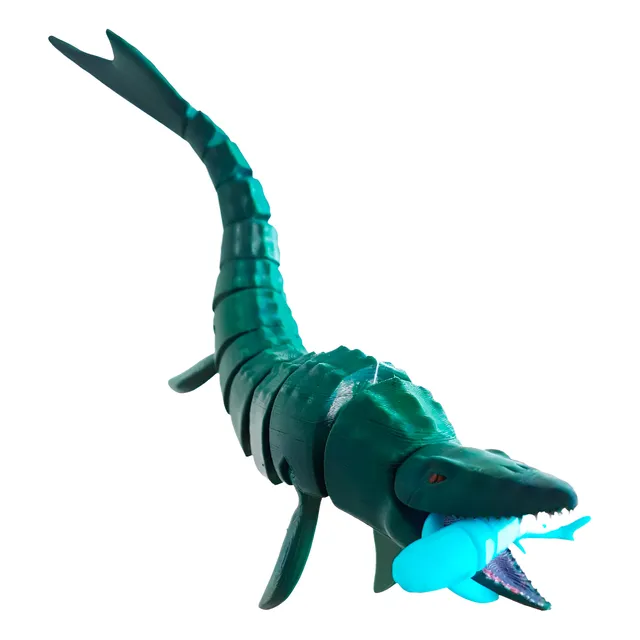 Mosasaurus Mosasaurio Jurasic World Articulado + 3 Tiburones