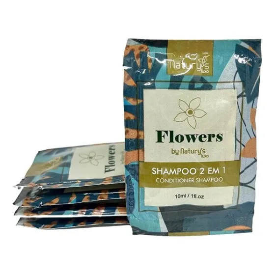  Mini Shampoo 2em1 Sache 10ml Naturys Floral Cx500un