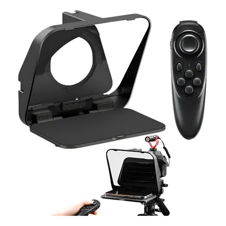 Teleprompter Portátil Câmera Dslr Celular Tablet Controle Telepronter Câmera Dslr Celular