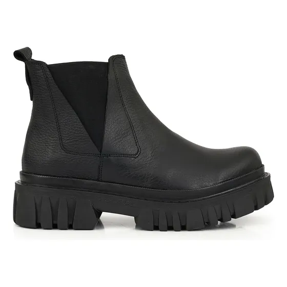 Bota Mujer Cuero Botineta Plataforma Zapato Chelsea Briganti