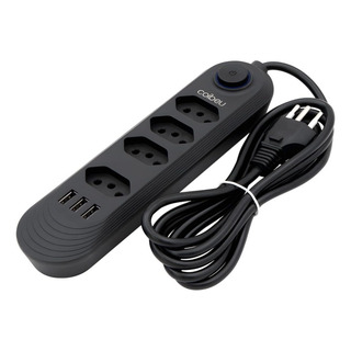 Extensão Elétrica Com 4 Tomadas E Três Usb Filtro Linha (f) Extensão Elétrica Com 4 Tomadas E Três Usb Filtro Linha (f)