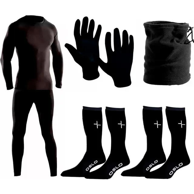 Conjunto Termico + Guantes + Cuello + 2p Medias P ** Fas