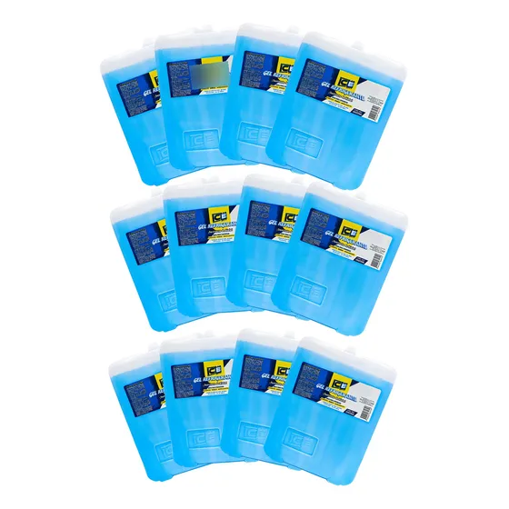 Gel Refrigerante Ice Brick 1000 Ml Paquete De 12 Piezas