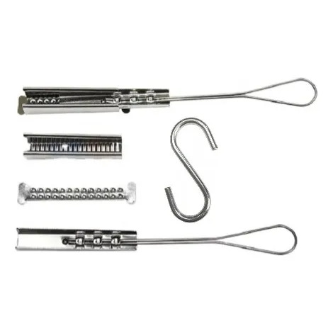 Tensor Drop Metálico Tipo Cuña Gancho S Fibra Óptica Pack 20
