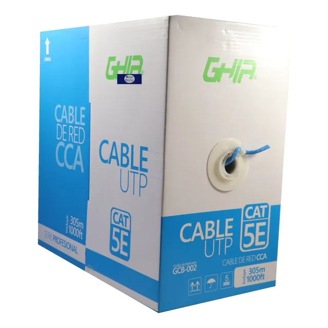 Bobina Cable Utp Cat5 Ghia Cb-1141 24awg 305m Certificado
