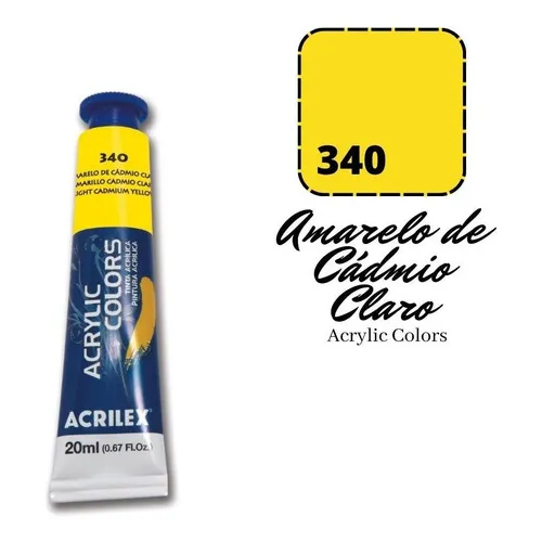 Acrilex 13123-340 340 acrílico artístico transparente cadmio amarillo de 1