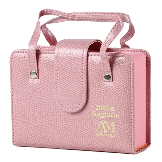 Bíblia Com Alça - Bolso - Rosa