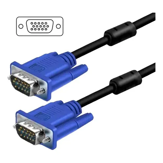 Cable Video Vga 1.5 Metros Monitor Pc Dvr Laptop Macho Macho