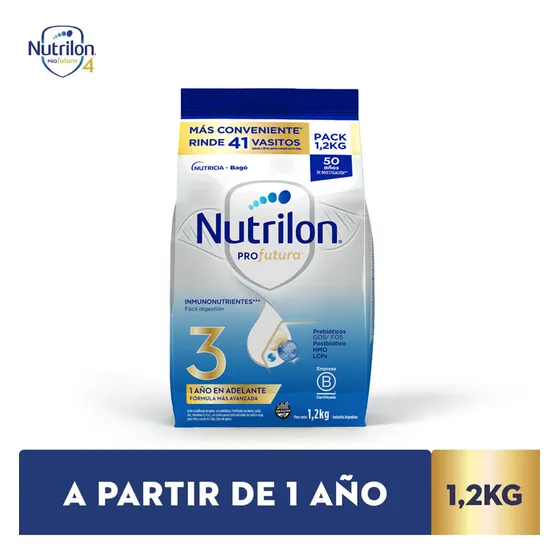 Leche de fórmula en polvo sin TACC Nutrilon Profutura 3 bolsa 1.2kg - 1 a 2 años