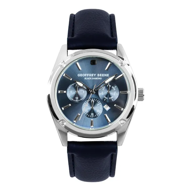 Geoffrey Beene Reloj Para Hombre Elegante Correa De Cuero De