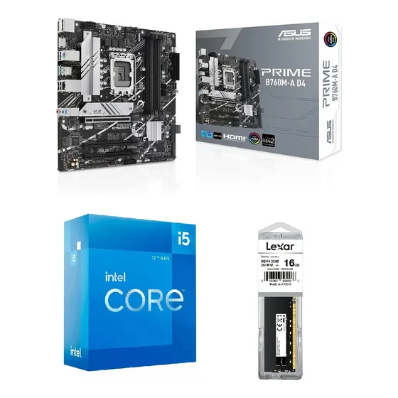 Combo Actualizacion Intel I5-12400 Asus B760m-a D4 16gb 3200