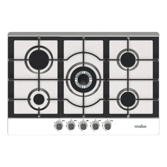Parrillas con alimentación a gas - Mabe PM7615I1 color inoxidable - 5 Quemadores