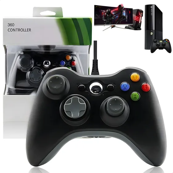 Controle Para X360 Pc Tv Android Video Game Com Fio