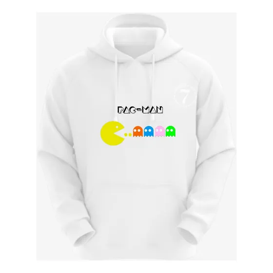 Poleron Canguro Unisex Videojuego Pacman 