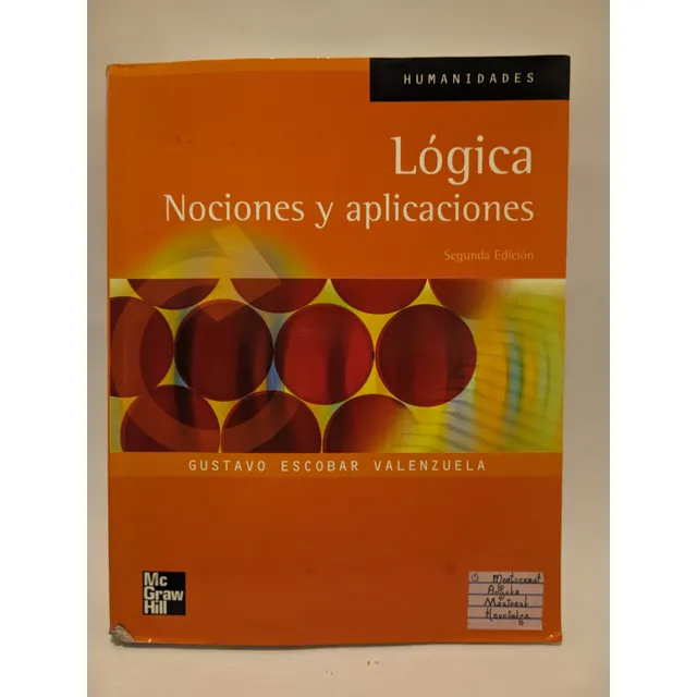 Logica Nociones Y Aplicaciones Escobar Valenzuela