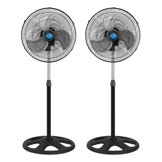 Kit De 2 Ventiladores 18in, 85w Antek, 3 Aspas Metalicas Estructura Negro Aspas Plateado Diámetro 45.72 Cm Material De Las Aspas Metal