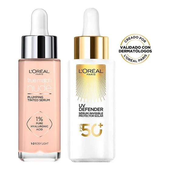 Kit Rostro Serum L'oreal Paris - True Match + Uv Defender