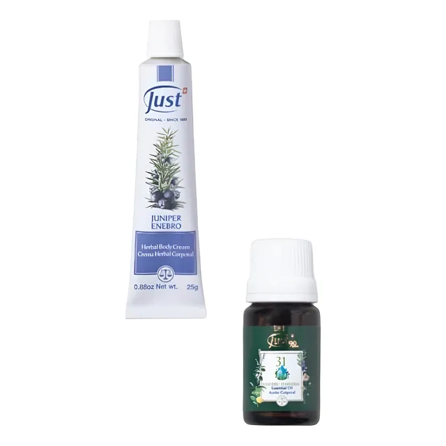 Combo Crema De Enebro 25 Gr + Oleo 31 10 Ml Just Kit Viajero