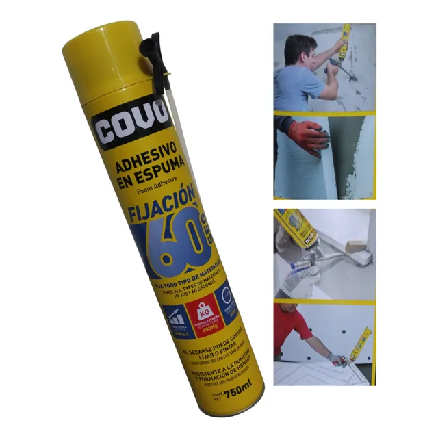 Espuma Expansiva Adhesiva Para Fijación 750 Ml 500kg  Covo